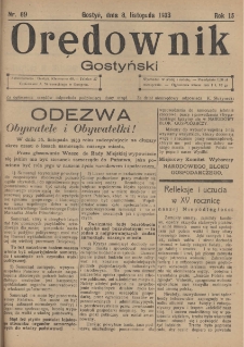 Orędownik Gostyński 1933.11.08 R. 15 Nr 89