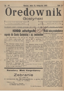 Orędownik Gostyński 1933.11.22 R. 15 Nr 93