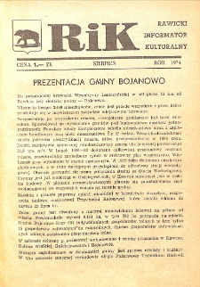 Rawicki Informator Kulturalny 1974.08 R. 4