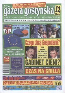 Nowa Gazeta Gostyńska 2003.06.15 R. 3 Nr 12(57)