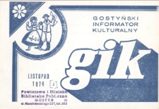 Gostyński Informator Kulturalny 1974 R. Nr11