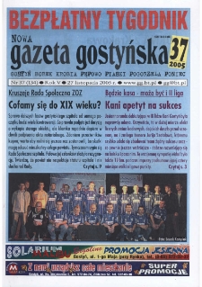 Nowa Gazeta Gostyńska 2005.11.27 R.5 Nr 37(134)