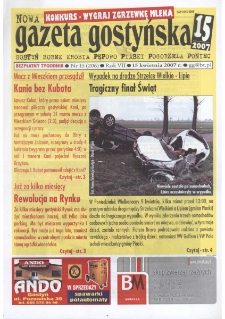 Nowa Gazeta Gostyńska 2007.04.15 R.7 Nr 15(206)