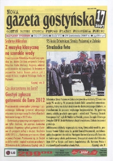 Nowa Gazeta Gostyńska 2007.04.29 R.7 Nr 17(208)