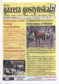 Nowa Gazeta Gostyńska 2007.07.08 R.7 Nr 27(218)