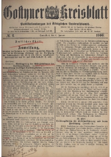 Gostyner Kreisblatt 1900.01.06 Nr 2