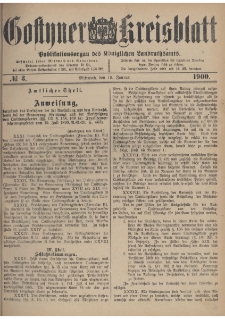 Gostyner Kreisblatt 1900.01.10 Nr 3