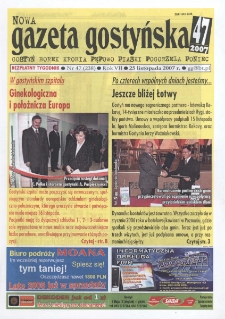 Nowa Gazeta Gostyńska 2007.11.25 R.7 Nr 47(238)