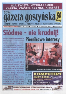 Nowa Gazeta Gostyńska 2007.12.16 R.7 Nr 50(241)