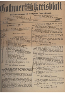 Gostyner Kreisblatt 1900.02.03 Nr 10