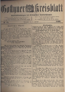 Gostyner Kreisblatt 1900.02.21 Nr 15