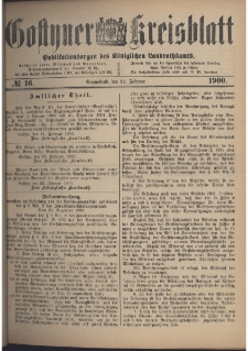 Gostyner Kreisblatt 1900.02.24 Nr 16