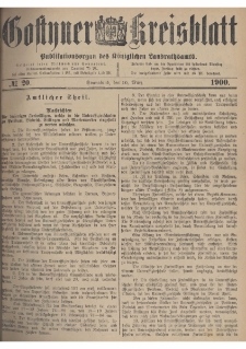 Gostyner Kreisblatt 1900.03.10 Nr 20