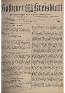 Gostyner Kreisblatt 1900.04.04 Nr 27