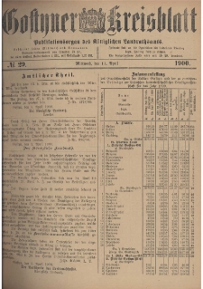 Gostyner Kreisblatt 1900.04.11 Nr 29