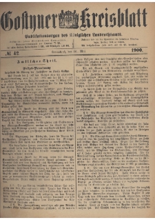 Gostyner Kreisblatt 1900.05.26 Nr 42