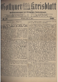 Gostyner Kreisblatt 1900.06.20 Nr 49