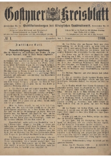 Gostyner Kreisblatt 1910.01.01 Nr 1