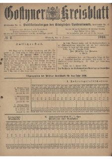 Gostyner Kreisblatt 1910.01.05 Nr 2