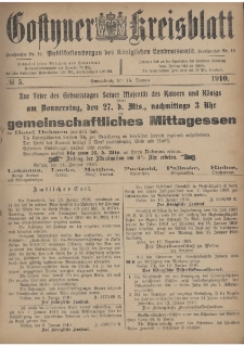 Gostyner Kreisblatt 1910.01.15 Nr 5