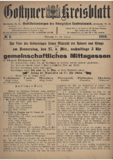 Gostyner Kreisblatt 1910.01.19 Nr 6