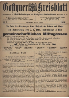 Gostyner Kreisblatt 1910.01.22 Nr 7