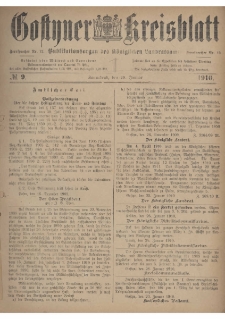 Gostyner Kreisblatt 1910.01.29 Nr 9