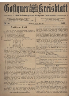 Gostyner Kreisblatt 1910.02.02 Nr 10