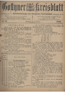 Gostyner Kreisblatt 1910.02.09 Nr 12