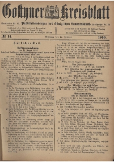 Gostyner Kreisblatt 1910.02.16 Nr 14