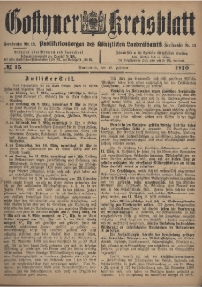Gostyner Kreisblatt 1910.02.19 Nr 15