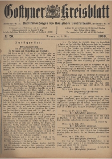 Gostyner Kreisblatt 1910.03.09 Nr 20