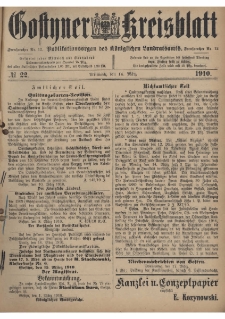 Gostyner Kreisblatt 1910.03.16 Nr 22