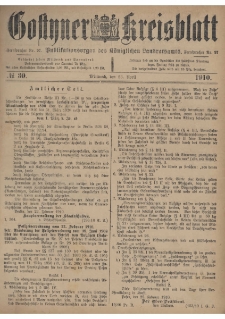 Gostyner Kreisblatt 1910.04.13 Nr 30