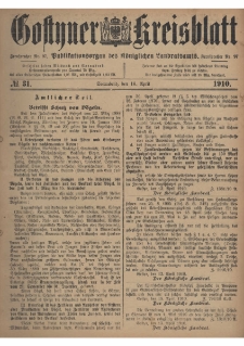Gostyner Kreisblatt 1910.04.16 Nr 31
