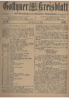 Gostyner Kreisblatt 1910.04.20 Nr 32