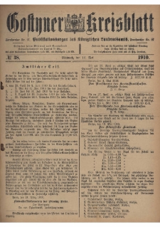 Gostyner Kreisblatt 1910.05.11 Nr 38