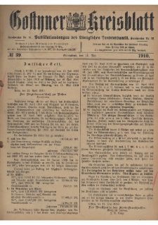 Gostyner Kreisblatt 1910.05.14 Nr 39