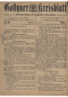 Gostyner Kreisblatt 1910.05.18 Nr 40