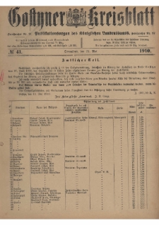 Gostyner Kreisblatt 1910.05.21 Nr 41