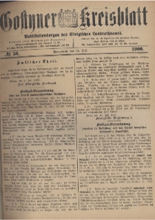Gostyner Kreisblatt 1900.07.14 Nr 56