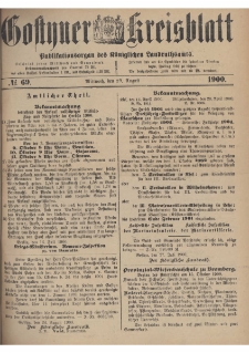 Gostyner Kreisblatt 1900.08.29 Nr 69