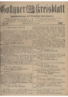 Gostyner Kreisblatt 1900.09.08 Nr 72