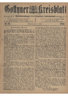 Gostyner Kreisblatt 1910.06.15 Nr 48
