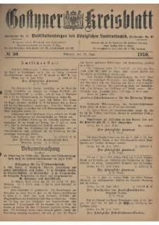 Gostyner Kreisblatt 1910.06.22 Nr 50