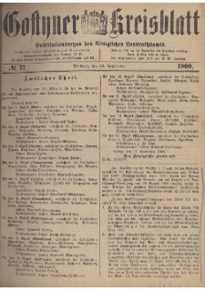 Gostyner Kreisblatt 1900.09.26 Nr 77