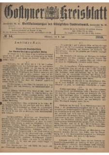 Gostyner Kreisblatt 1910.07.06 Nr 54