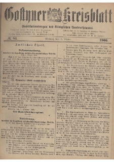 Gostyner Kreisblatt 1900.10.17 Nr 84