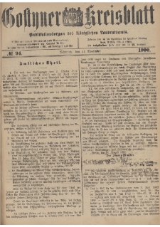 Gostyner Kreisblatt 1900.11.21 Nr 94