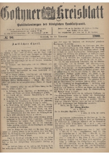 Gostyner Kreisblatt 1900.11.28 Nr 96